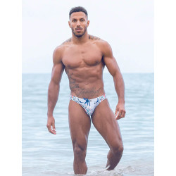 2Eros Print Swim Briefs V20 Swimwear Seascape White (T9762)