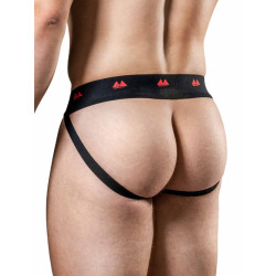 MM The Original Jockstrap Underwear Special Edition REVERSABLE Black/Red 2 inch (T9773)