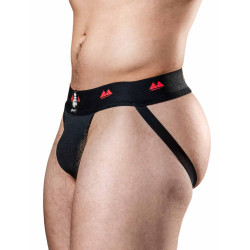 MM The Original Jockstrap Underwear Special Edition REVERSABLE Black/Red 2 inch (T9773)